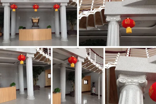 Bank Of China Interior Decorated With Royal White Granite